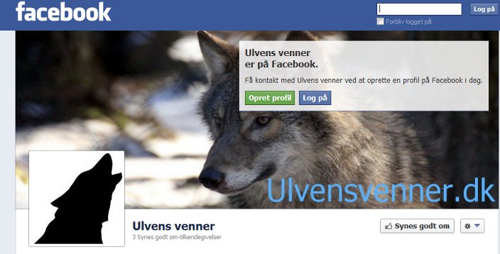 Ulvensvenner.dk - nu på Facebook.